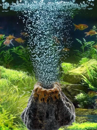 Fish Tank Landscaping Simulation Volcano Aquarium Accessories Rockery Aerator For Aquarium Pump Bubble Stone Oxygen For Aquarium