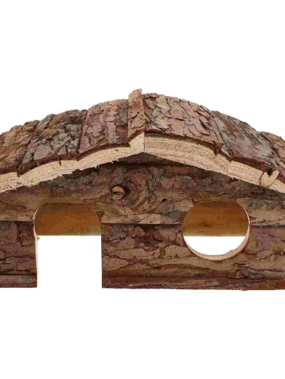 Wooden Small Animal Hut Hamster Wood House Guinea Pig Rest House Rat Cage Decor Mouse Habitat Pet Cabin Toys Cages Hideouts