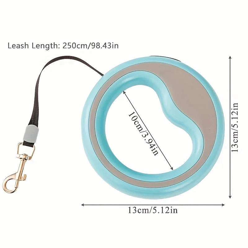 250cm/98.43in Nylon Automatic Retractable Dog Leash Outdoor Training Pet Leash for Small Medium Dogs Durable Puppy Lead - Image 5