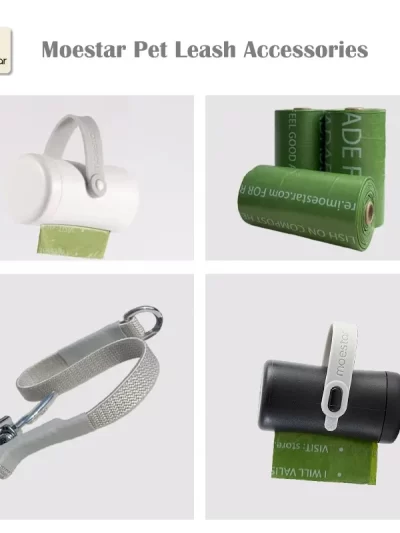 Pet Leash Accessories Pet Poop Bag Dispenser Extension Belt for 2 Pet Replaceable Belt Poop Bags for Pet Walk Ease Moestar