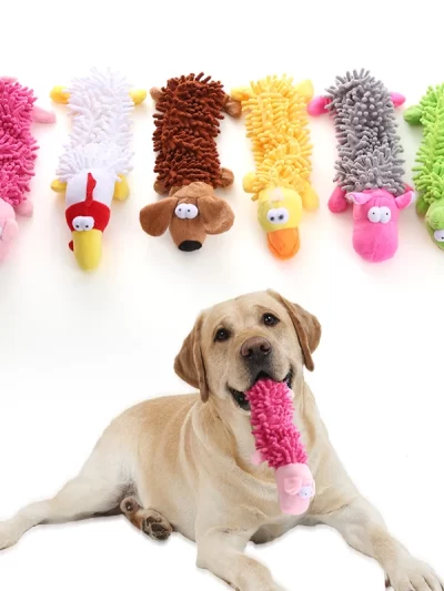 Pet dog toy sound plush toy mop fur shell frog hippo teeth grinding supplies
