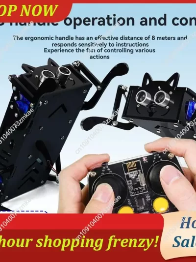 Daily Sale Four-Legged Robot Dog Intelligent Programmable Remote Control Mechanical Dog Electronic Pet DIY Electronic Kit US PLU