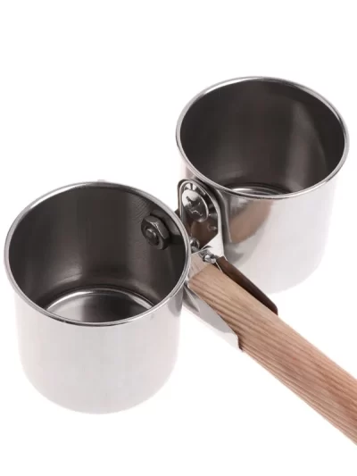 Stainless Steel Birds Parrot Feeder Round Aviary Pet Food Water Feeding Bowl