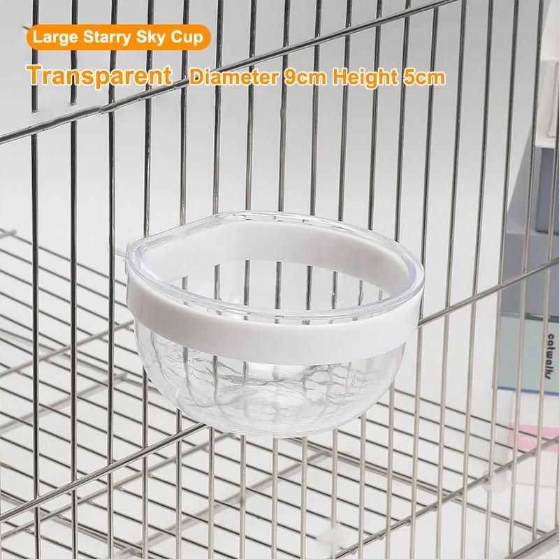 Bird Feeding Bowl Detachable Transparent Plastics Bowl Food Cup For Cage Convenient Hanging Parrots Water Feeder Pet Supplies - Image 9