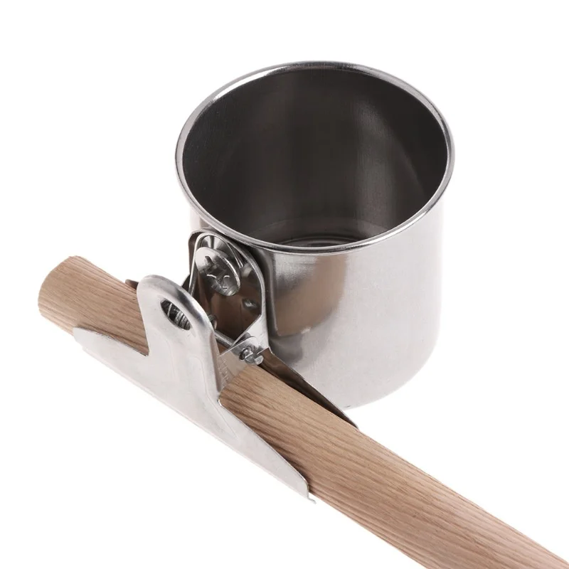 Stainless Steel Birds Parrot Feeder Round Aviary Pet Food Water Feeding Bowl - Image 2