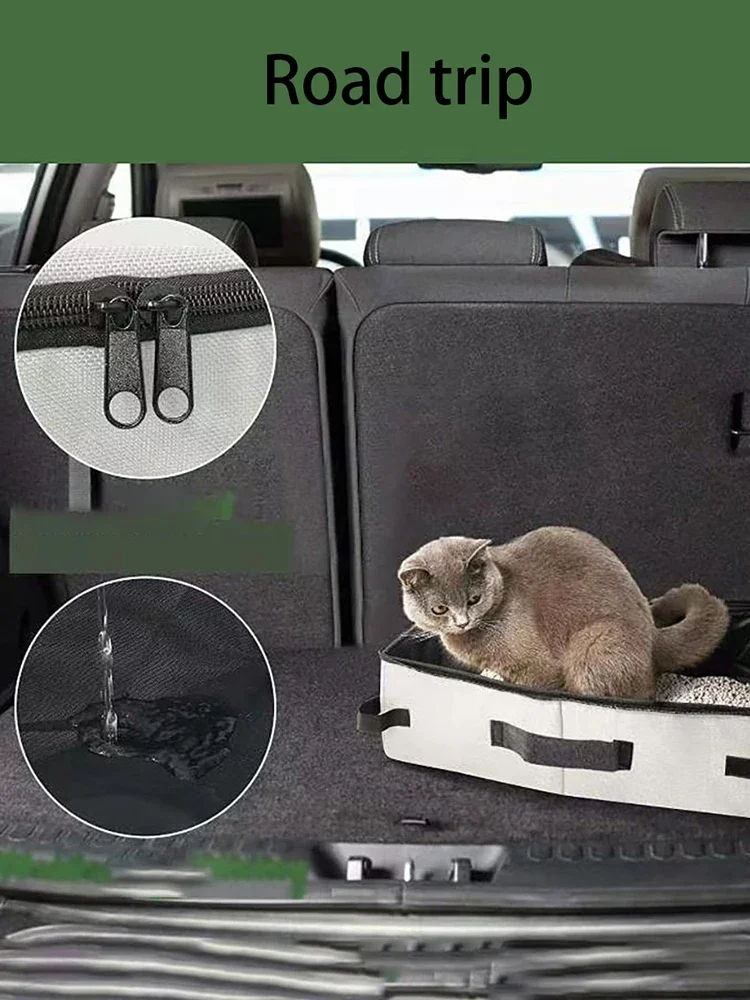 Foldable Cat Litter Box Portable Folding Pet Supplies Dog Toilet Doghouse Waterproof Cat Litter Box for Travel Home Outdoor Car - Image 11