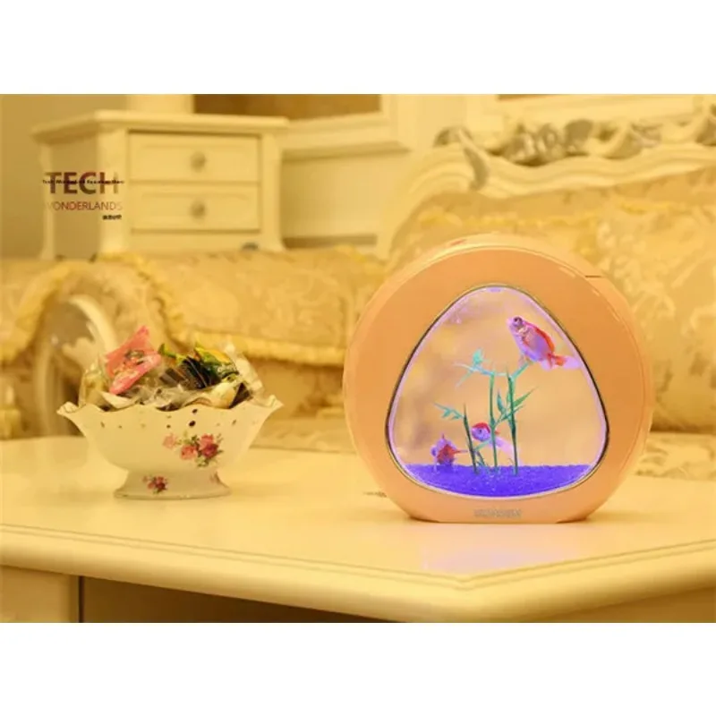 SUNSUN acrylic aquarium ecology fish tank office desktop creative aquarium integration filter LED light system YA-02 big size - Image 6