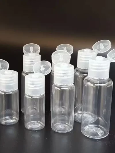25/50PCS 50ml PET Squeeze Bottles with Flip Cap Hand Sanitizer Bottle Travel Refillable Container for Shampoo Lotion Body Soap