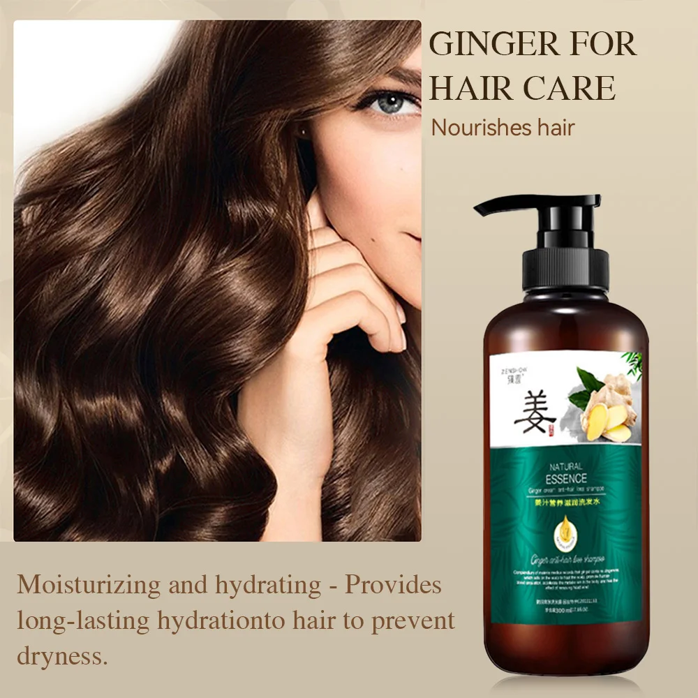Silky Supple Shampoo Hair Oil Ginger Essence Natural Extract Smooth Mild Formula Itch Protect Moisturizes Nourishes Clears 500ml - Image 3