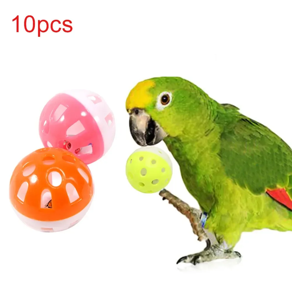 10pcs Pet Parrot Toy Colorful Hollow Rolling Bell Ball Bird Toy Parakeet Cockatiel Parrot Chew Cage Fun Toys Pet Bird Supplies - Image 2