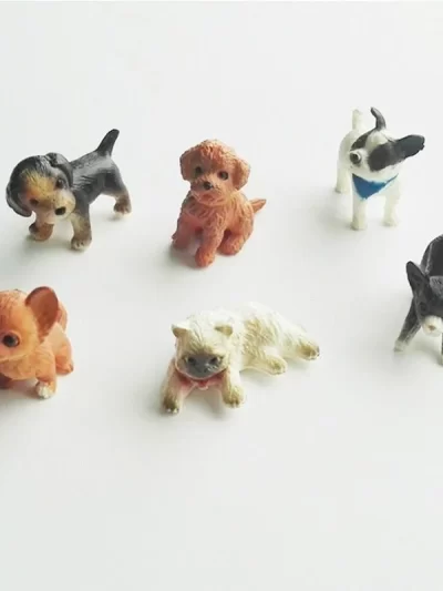 1:12 6Pcs Scale Simulation Cat and Dog Dollhouse Miniature Model Doll House Decoration Dolls Accessories