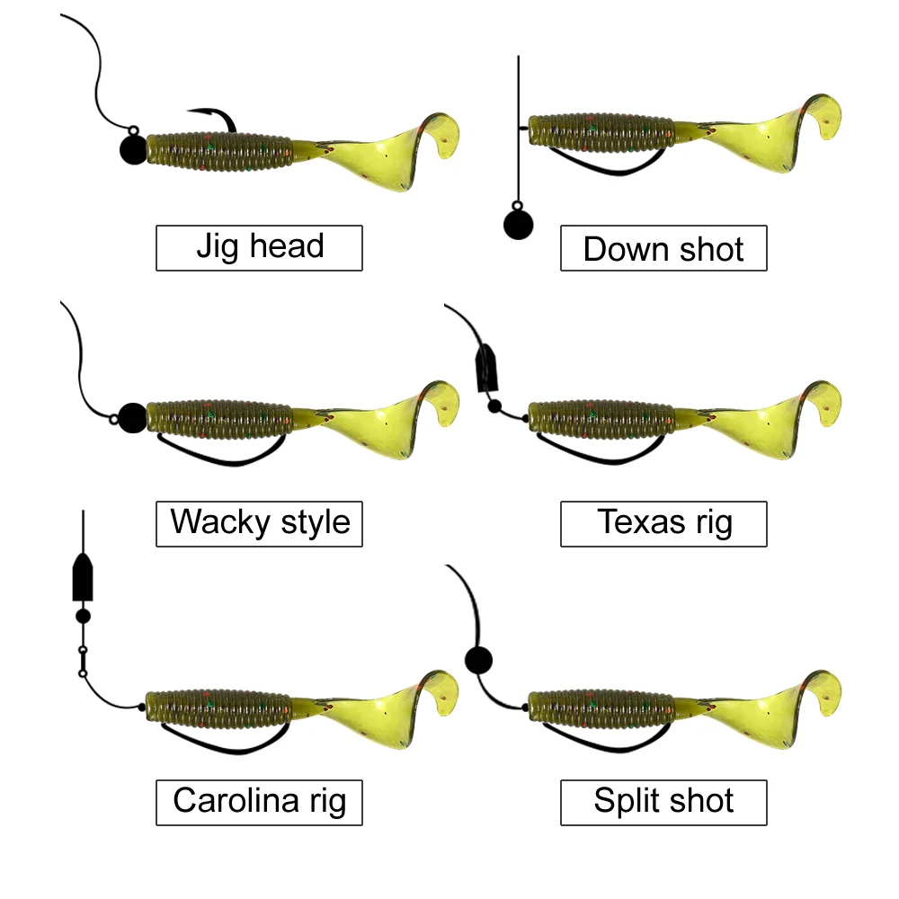 100Pcs/Lot Fishing Lures 4cm 0.4g Soft Bait Artificial Silicone Wobbler Worm Moggot Grub Lure Sea Swimbait Pike Carp Accessories - Image 2