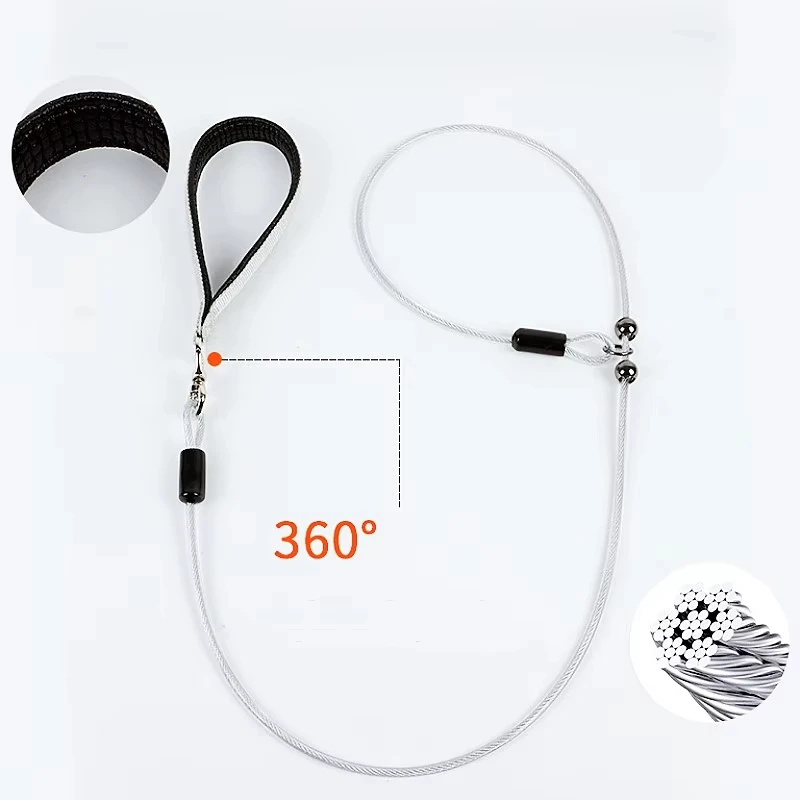 Dog Leash P Chain Steel Wire Leashes for Dog Walking Adjustable P Rope Comfortable Handle Dogs Leash Puppy Training Pet Supplies - Image 8