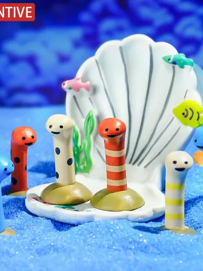 1-8Pcs/set Aquarium Decor Accessories Cute Animal Bookshelf Decoration Home Decoration Landscaping Ornament Fish Tank Decoration