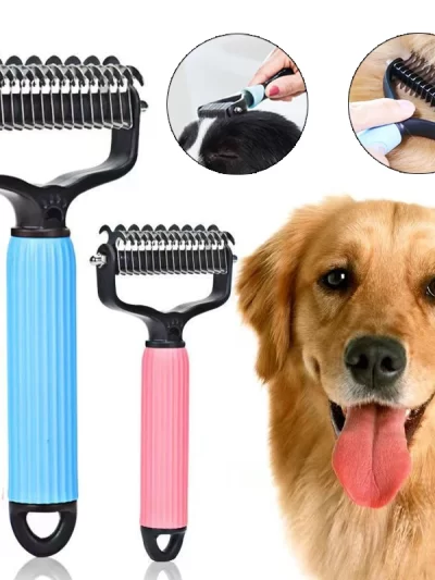 A Pet Double-sided Knot Comb Dog Comb Dog Comb Cat Beauty Hair Removal Cat Comb Pet Supplies