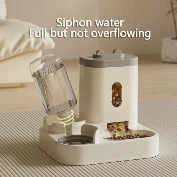Water and Cat Food Automatic Dispenser Pet Automatic Feeder Large Capacity Raised Stand Dish Bowl Pet Accessories - Image 4
