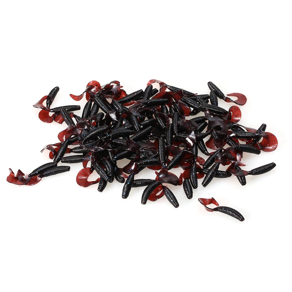 100Pcs/Lot Fishing Lures 4cm 0.4g Soft Bait Artificial Silicone Wobbler Worm Moggot Grub Lure Sea Swimbait Pike Carp Accessories - Image 7