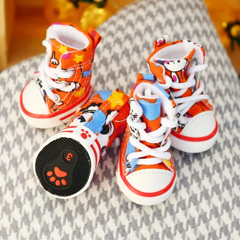 Sports Small Dog Sneakers Pet Shoes For Cats Spring And Autumn Boots Skidproof Puppy Footwear 4pcs/set Drop Shipping Wholesale - Image 3