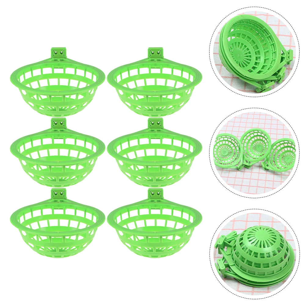 6 Pcs Bird Nest Bowl Cage Small Canary Nests for Cages Plastic Hanging Parrot Container - Image 3