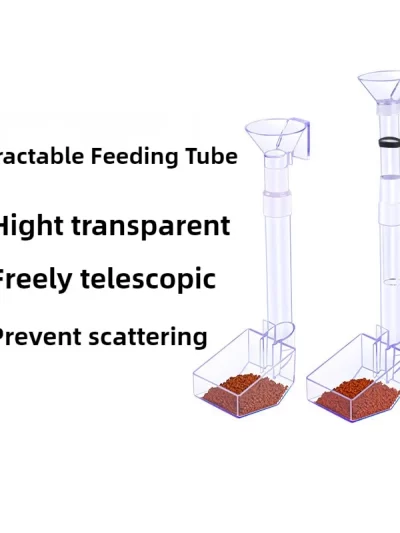 Scalable Acrylic Aquarium Feeder Tube Transparent Fish Tank Shrimp Snail Shrimp Food Feeder Bowl Aquarium Feeding Accessories