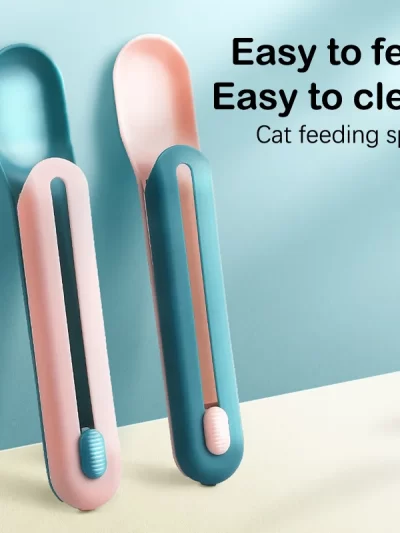 Pet Feed Spoon Food Scoop Cat Treat Bars Squeezer Cereal Dispenser Puppy Kitten Snack Liquid Food Scoop Kitty Treat Accessories