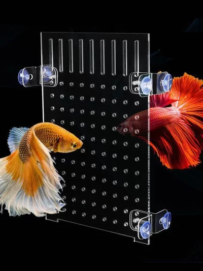Fish Tank Isolation Board Microporous Transparent Acrylic Fry Partition Aquarium Grid Portable Divider Separation Tank Supplies