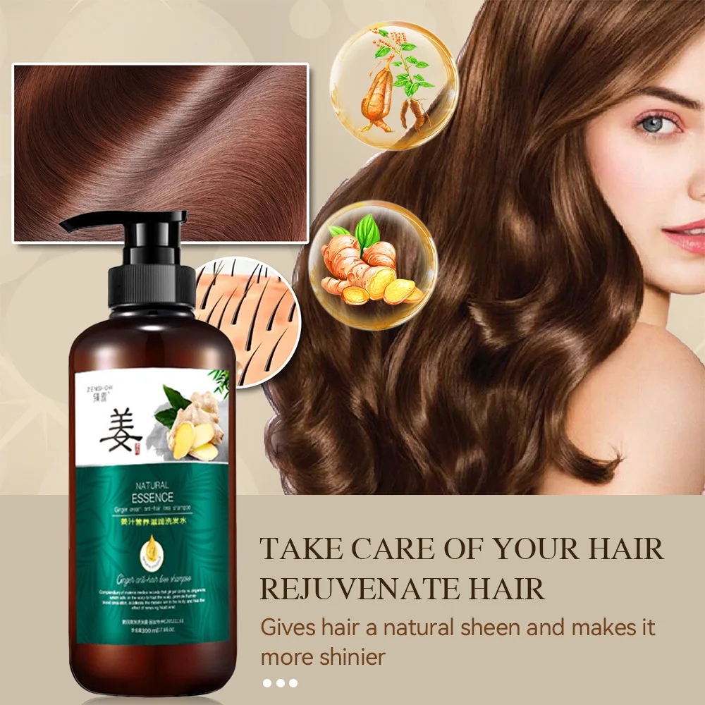 Silky Supple Shampoo Hair Oil Ginger Essence Natural Extract Smooth Mild Formula Itch Protect Moisturizes Nourishes Clears 500ml - Image 2