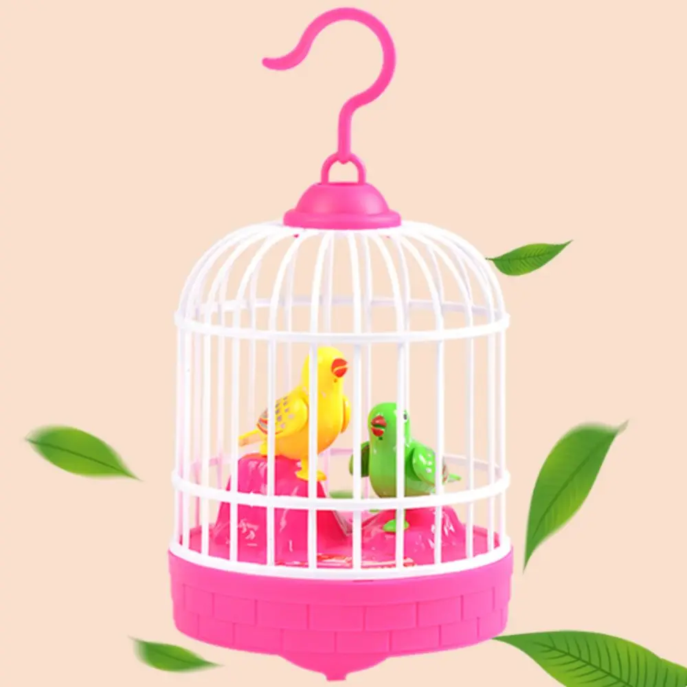 Sound Control Electric Bird Cage Toy Parrot Cage Educational Talking Electric Bird Luminous Funny Toy Simulation Bird Cage - Image 2