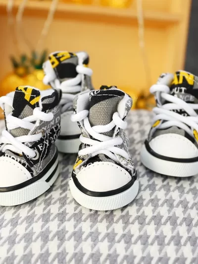 Sports Small Dog Sneakers Pet Shoes For Cats Spring And Autumn Boots Skidproof Puppy Footwear 4pcs/set Drop Shipping Wholesale