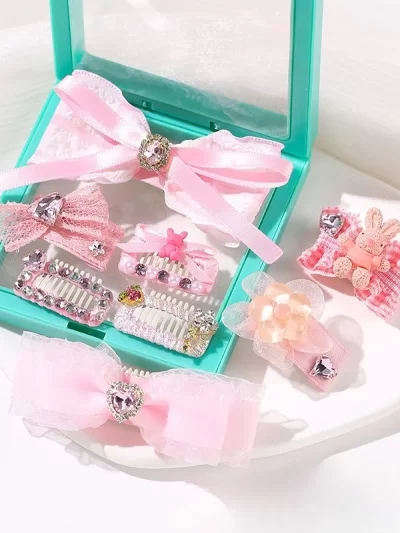 Pet Hairpin Original Pink Pet Accessories Headdress Yorkshire Hairpin Marzis Hair Accessories Dog Accessories