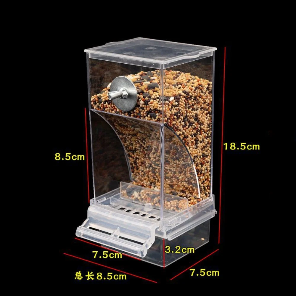 Bird feeder parrot feeder parrot automatic feeder spill-proof and splash-proof automatic feeder Bird food box - Image 7