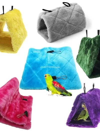 Pet Bird Parrot Cages Warm Hammock Hut Tent Fashion Bed Hanging Cave for Sleeping and Hatching Cage Decoration اقفاص للطيور كبير