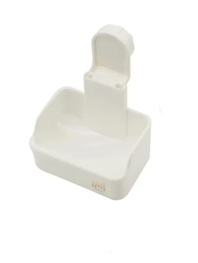 Bite Resistant Rabbit Food Bowl Sliding Rail Movement Large Capacity Rabbit Drinking Bowl Wall Mounted PVC