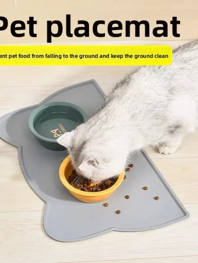 Silicone Pet Food Mat Easy To Clean Cat Dog Food Mat Pet Supplies Waterproof Spill-Proof Food-Grade Bowl Mat BPA Free Large Size