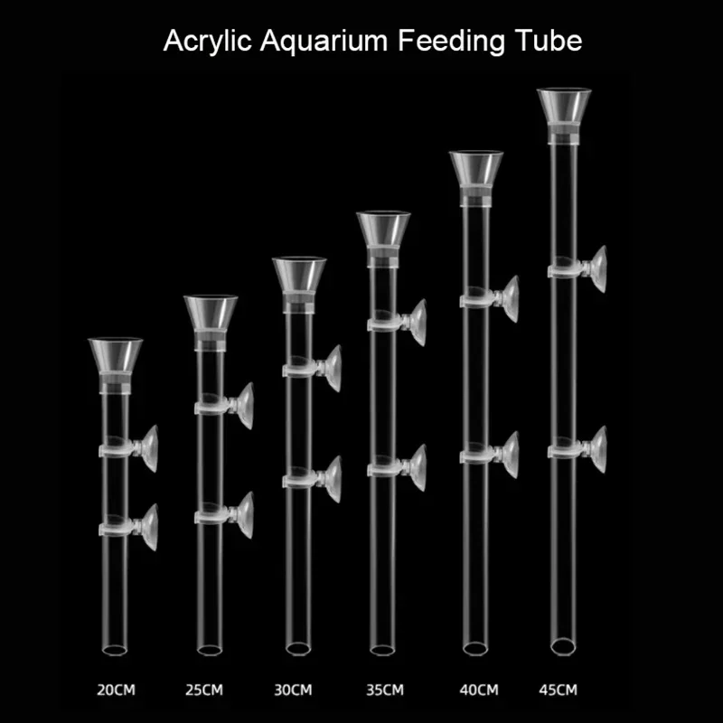 15-50cm Acrylic Aquarium Feeder Tube Dish Transparent Fish Tank Shrimp Snail Shrimp Food Feeder Bowl Aquarium Feeding Accessorie - Image 6
