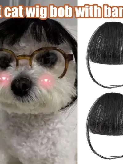 1/2PCS Cat Wig Accessories Dog Headdress Funny Costume Puppy Cosplay Dress Up Cute Pet Wig Cosplay Funny Props Head Accessories