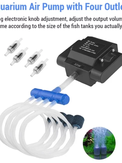 ABJI-Aquarium Pump Aquarium Breeding Air Pump For Aquariums Fish Tanks Hydroponic EU Plug