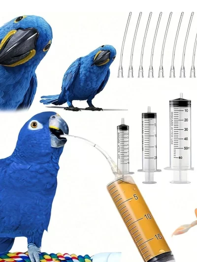 13pcs Baby Bird Feeding Syringe,Parrot Small Pet,Manual Syringe Feeder, Milk Water,Liquid Food,Reusable,Syringe with Spoon Tip