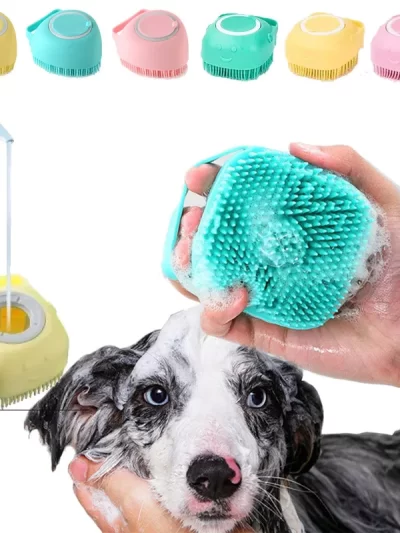 Pet Bath Brush, Dog Massage Brush, Pet Massage Brush, Cat Petting and Hair Removal Brush, Pet Supplies, Bath Wonder