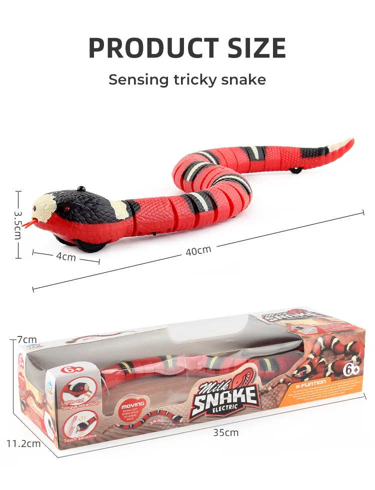 Smart Sensing Cat Toys Interactive Automatic Eletronic Snake Cat Teaser Indoor Play Kitten Toy USB Rechargeable for Cats Pet Dog - Image 12