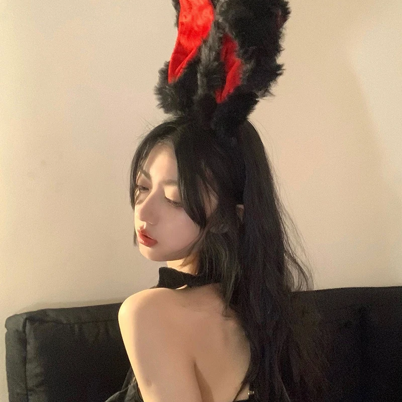DIY Extra Large Rabbit Ear Headband Adult Children Hairband Girl Plush Bunny Hairband Cosplay Lolita Rabbit Ear Hair Accessories - Image 4