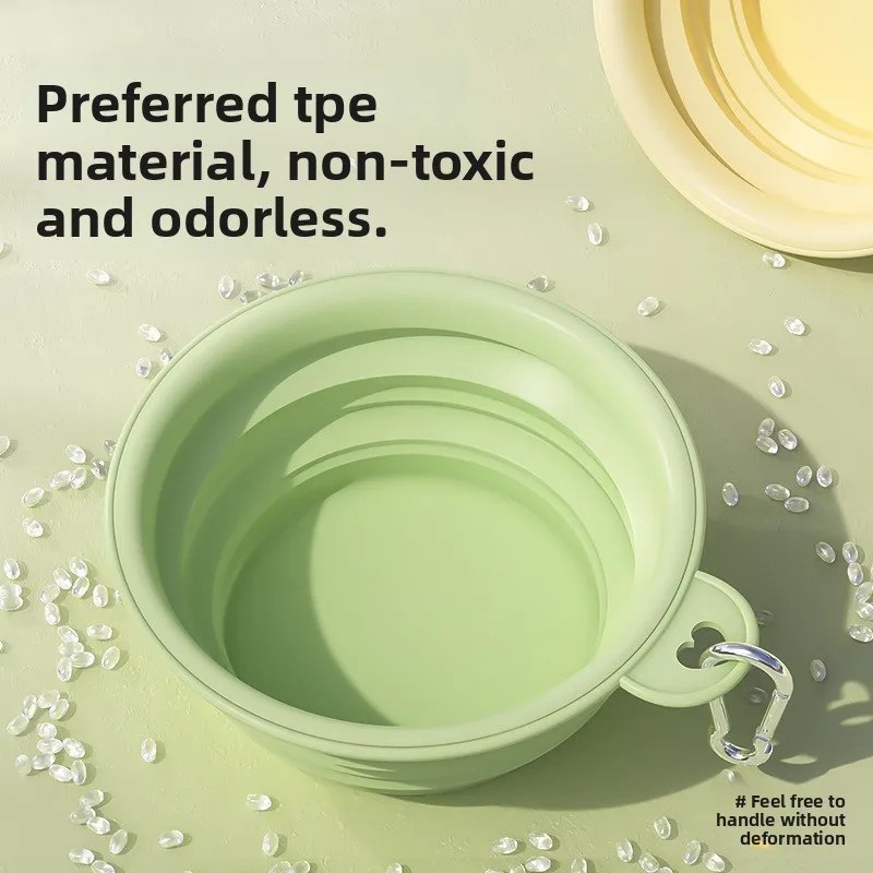 Collapsible Pet Silicone Bowls Portable Dog Cat Food Water Bowl Outdoor Camping Travel Folding Supplies Dishes with Carabiner - Image 6