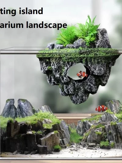 Aquarium Caves Accessories for Fish Axolotl Bubbler Aquarium Decoration Fish Tank Ornament Aquarium Shrimp Hiding ZSP04