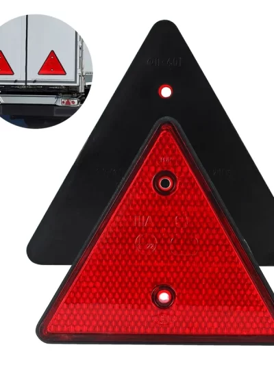 Red Rear Reflectors Car Accessories Triangle Reflective Fit for Trailer Motorcycle Caravan Truck Boat