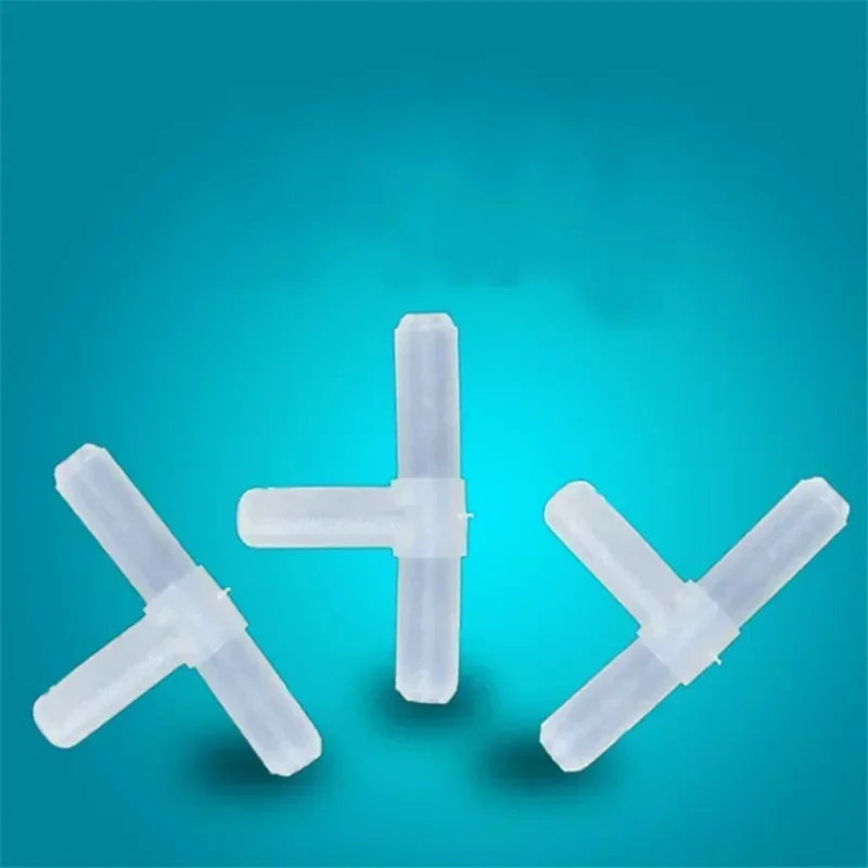 10PCS 4mm Plastic Tee's "T" 3-Way Fish Tank Acuarios Aquarium Air Pump Line Tubing Joints Connectors Air Pump Accessories - Image 3