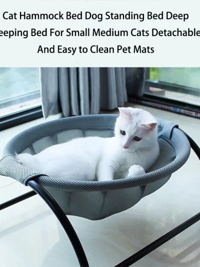 Cat Hammock Bed Dog Standing Bed Deep Sleeping Bed For Small Medium Cats Detachable And Easy to Clean Pet Mats