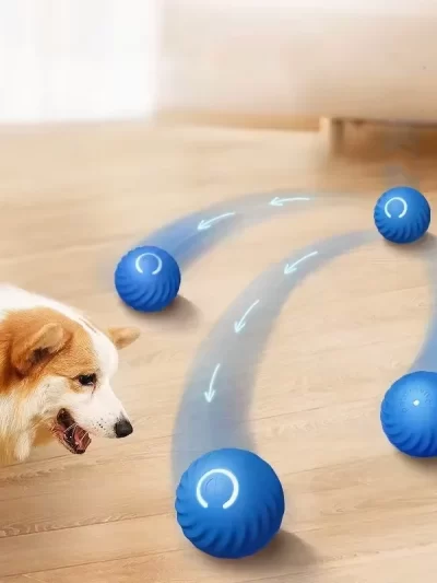 Dog Toys Intelligent Gravity Jump Ball Rechargeable Bite-Resistant Rolling Ball Cat And Dog Chase Interactive Pet Toys