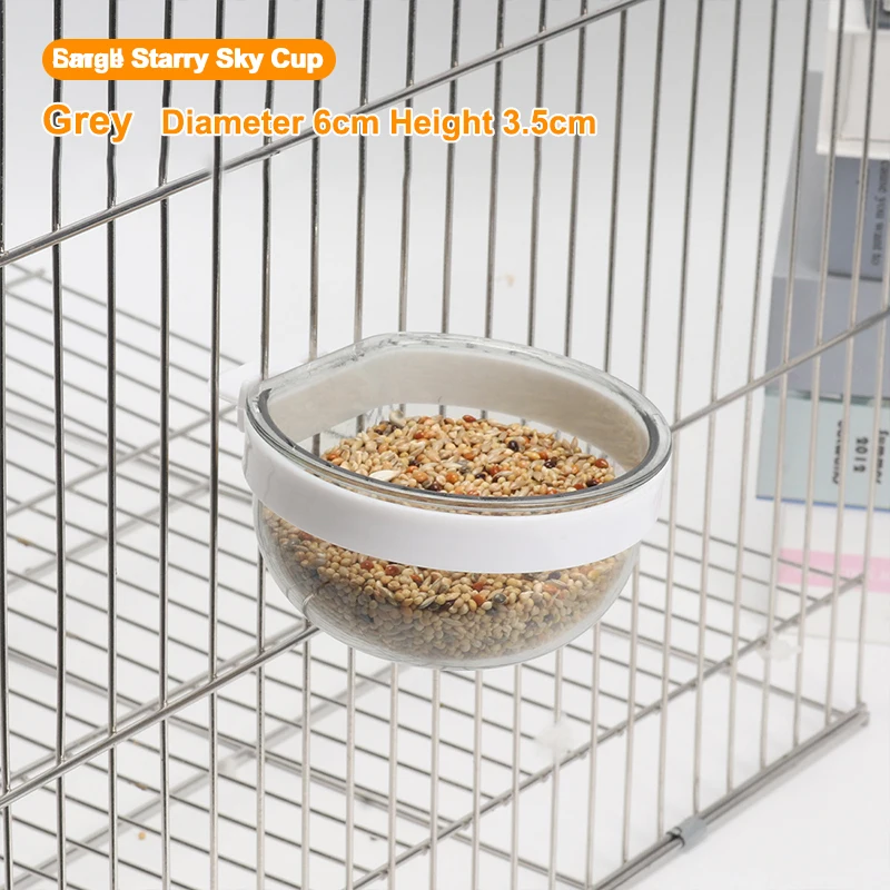Bird Feeding Bowl Detachable Transparent Plastics Bowl Food Cup For Cage Convenient Hanging Parrots Water Feeder Pet Supplies - Image 8