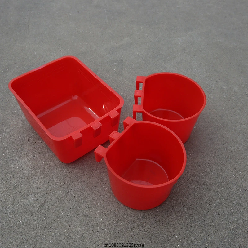 Bird Cage Feeder Cups Plastic Feeding Dish Feed Bowls with Hooks for Parrot Water Drinker for Pigeon Quail Duck Dringking Bowls - Image 9