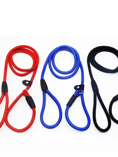 Pet Leash Rope Nylon Rope Pet Puppy Slip Lead Rope Dog Slip Leash Chain Collar Adjustable Dog Training Leash For Small Dog